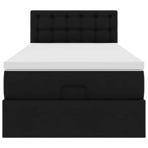 Ottomanbett mit Matratze & LEDs 80x200 cm Kunstleder