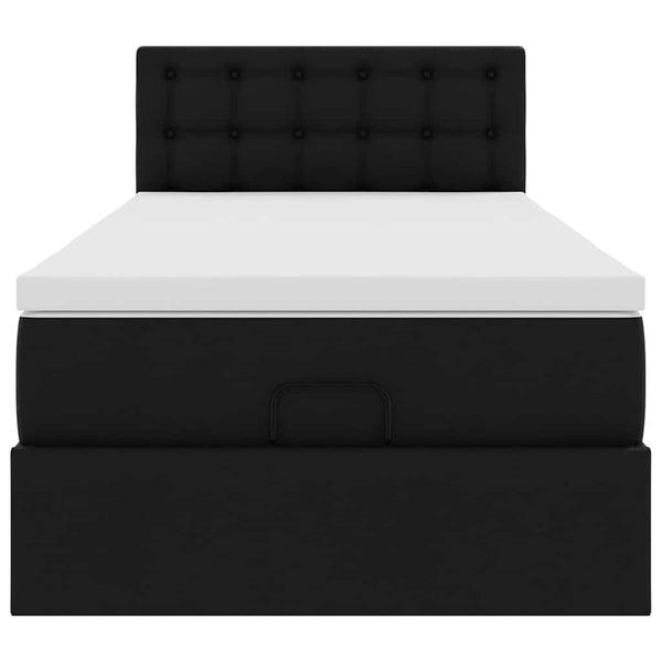 Ottomanbett mit Matratze & LEDs 80x200 cm Kunstleder