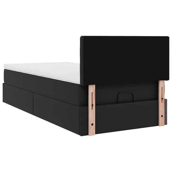 Ottoman Bett mit Matratze & LEDs 90x200 cm