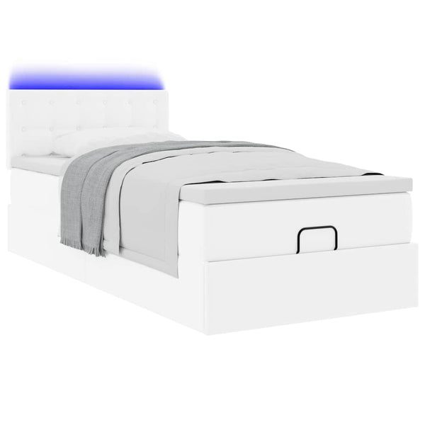 Ottoman Bett 90x200 cm mit Matratze & LED