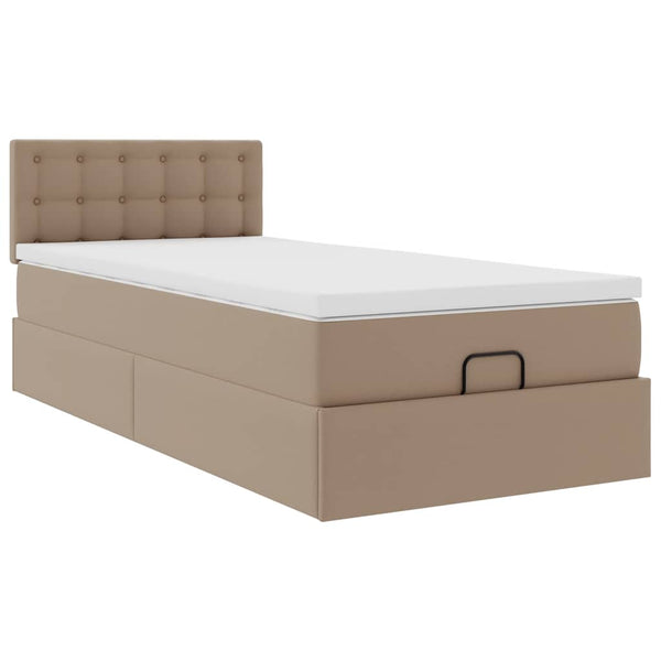 Ottoman Bett mit Matratze & LEDs 90x200 cm