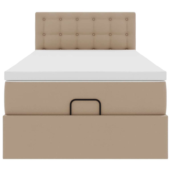 Ottoman Bett mit Matratze & LEDs 90x200 cm