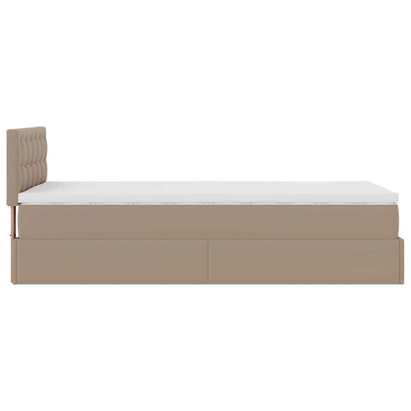 Ottoman Bett mit Matratze & LEDs 90x200 cm