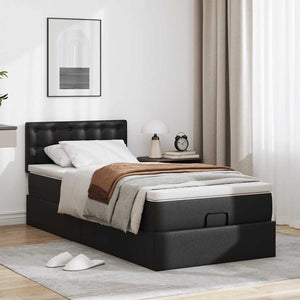Ottoman Bett mit Matratze & LEDs 100x200 cm