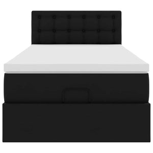 Ottoman Bett mit Matratze & LEDs 100x200 cm