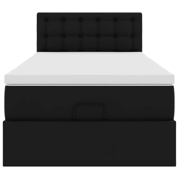 Ottoman Bett mit Matratze & LEDs 100x200 cm