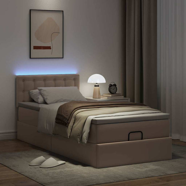 Ottoman Bett mit Matratze & LED 100x200cm