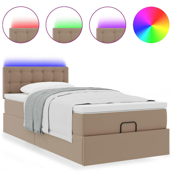 Ottoman Bett mit Matratze & LED 100x200cm