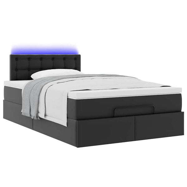 Ottoman Bett mit Matratze & LEDs 120x190cm