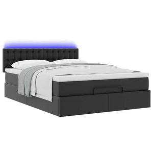 Ottoman Bett mit Matratze & LEDs 140x190 cm