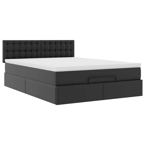 Ottoman Bett mit Matratze & LEDs 140x190 cm