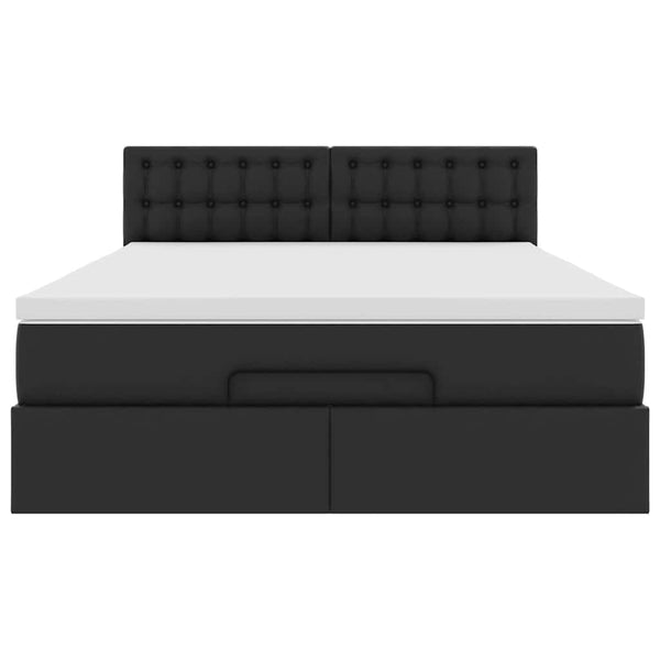 Ottoman Bett mit Matratze & LEDs 140x190 cm
