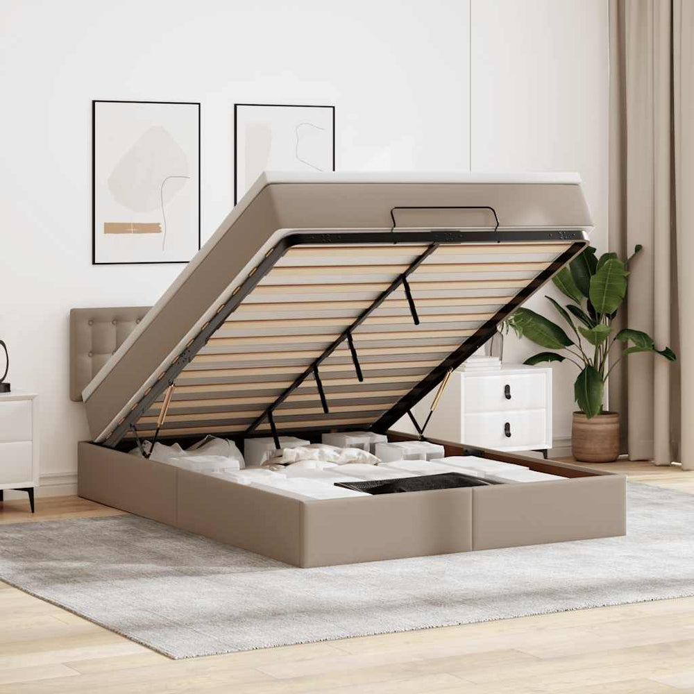 Ottoman Bett mit Matratze & LEDs 140x190cm