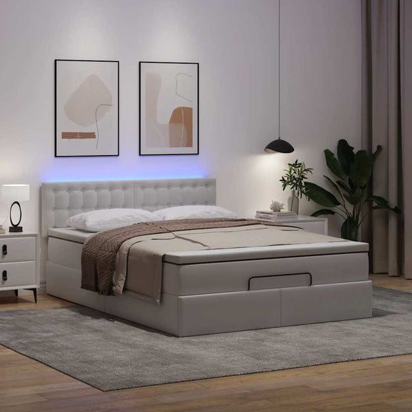 Ottoman Bett 200x200cm mit Matratze & LED