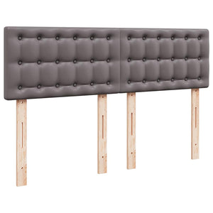 Ottoman Bett mit Matratze & LEDs Grau 140x200 cm