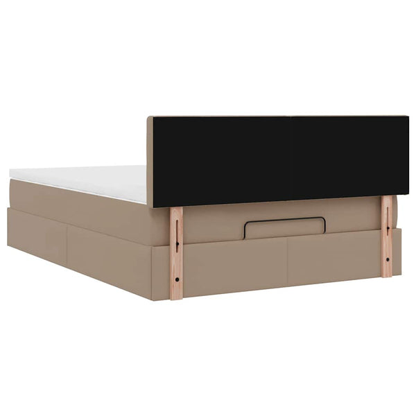 Ottoman Bett mit Matratze & LEDs Cappuccino 140x200