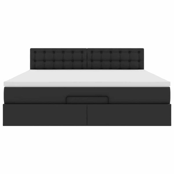 Ottoman Bett mit Matratzen & LEDs 160x200 cm