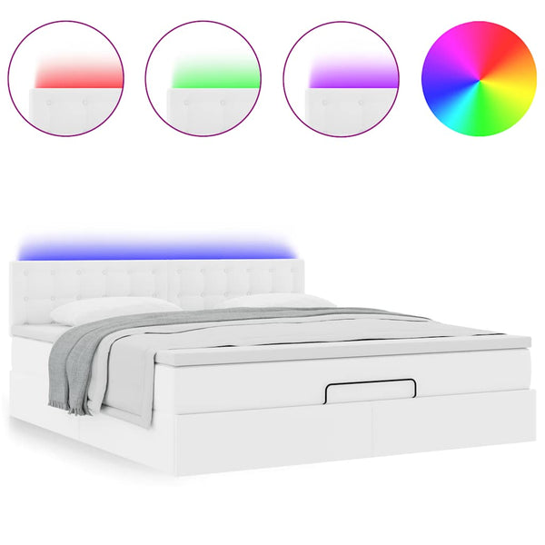 Ottoman Bett 160x200cm mit Matratze & LED