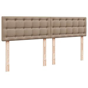 Ottoman Bett mit Matratzen & LEDs 160x200 Cappuccino-Braun