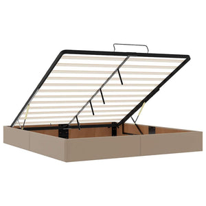 Ottoman Bett mit Matratzen & LEDs 160x200 Cappuccino-Braun