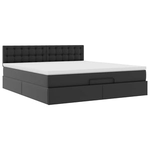 Ottoman Bett mit Matratze & LEDs 180x200 cm