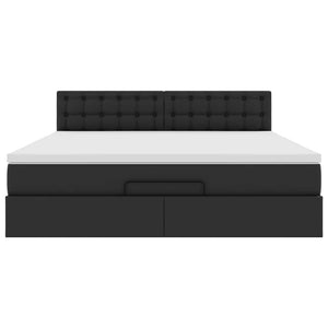 Ottoman Bett mit Matratze & LEDs 180x200 cm