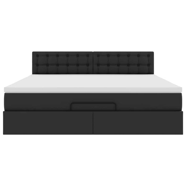 Ottoman Bett mit Matratze & LEDs 180x200 cm