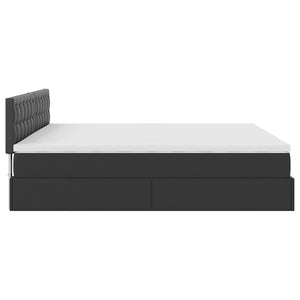 Ottoman Bett mit Matratze & LEDs 180x200 cm