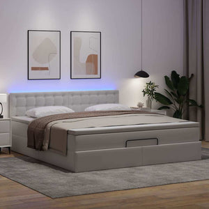 Ottoman Bett 180x200 cm mit Matratze & LEDs