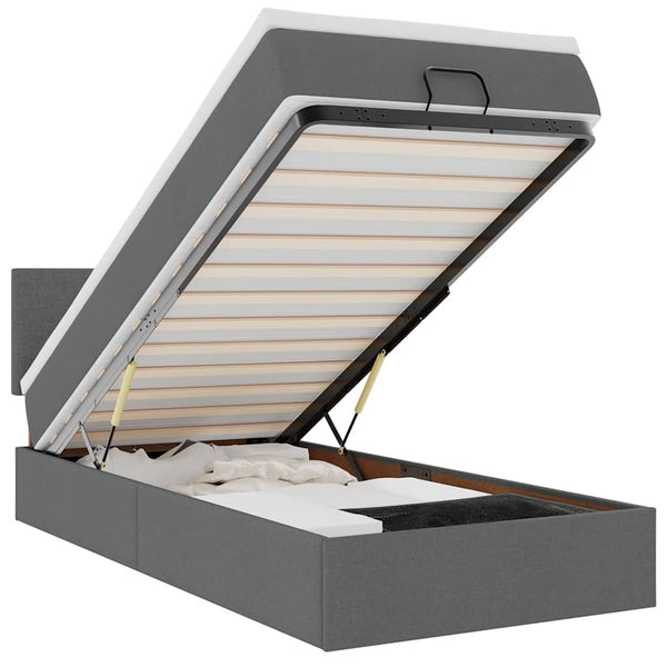 Ottomane Bett mit Matratze & LEDs 80x200 cm
