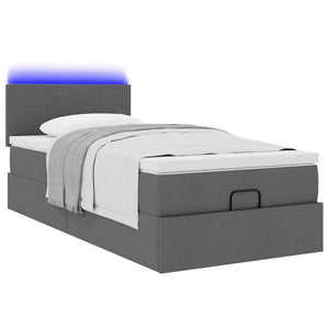 Ottomane Bett mit Matratze & LEDs 80x200 cm