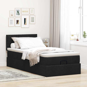 Ottomane Bett mit Matratze & LEDs 80x200 cm