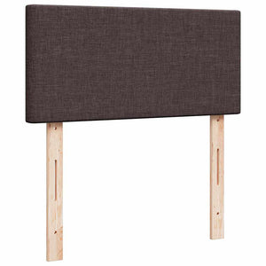 vidaXL Ottoman Bed with Mattress & LEDs Dark Brown 80x200 cm Fabric