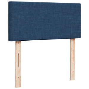 vidaXL Ottoman Bed with Mattress & LEDs Blue 80x200 cm Fabric