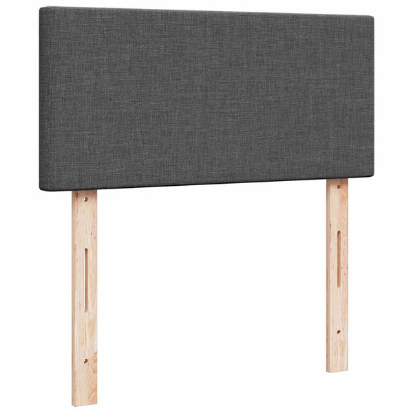 vidaXL Ottoman Bed with Mattress & LEDs Dark Grey 90x190 cm Fabric