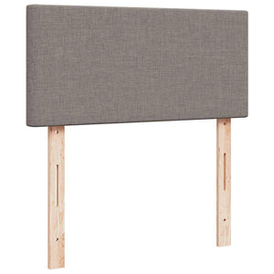 vidaXL Ottoman Bed with Mattress & LEDs Taupe 90x200 cm Fabric