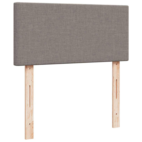 vidaXL Ottoman Bed with Mattress & LEDs Taupe 90x200 cm Fabric