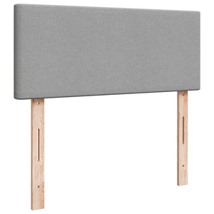vidaXL Ottoman Bed with Mattress & LED Light Grey 120x190 cm Fabric