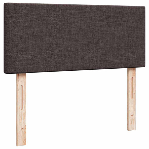 vidaXL Ottoman Bed with Mattress & LED Dark Brown 120x190 cm Fabric