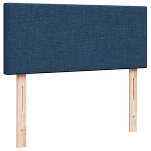 vidaXL Ottoman Bed with Mattress & LED Lights Blue 120x190 cm Fabric