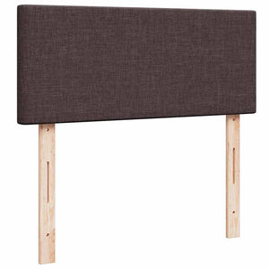 vidaXL Ottoman Bed with Mattress & LEDs Dark Brown 120x200 cm Fabric