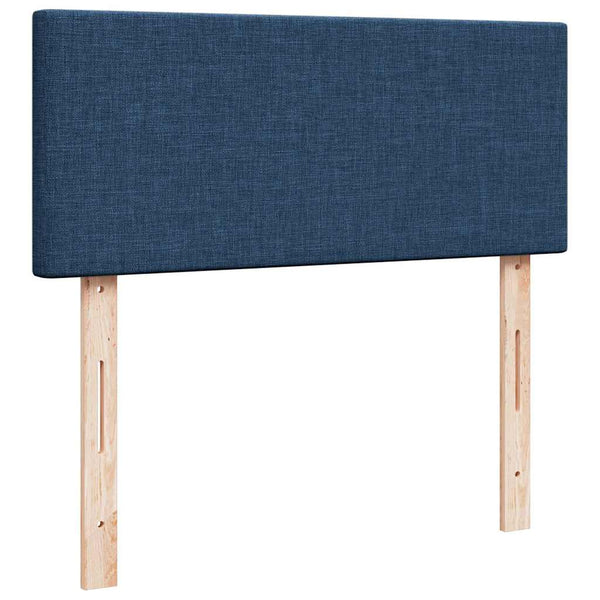 vidaXL Ottoman Bed with Mattress & LED Blue 120x200 cm Fabric