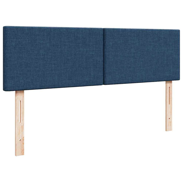Ottoman Bett mit Matratze & LEDs Blau 140x200 cm