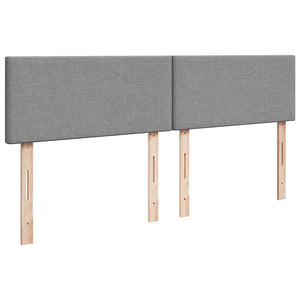 Ottoman Bett mit Matratze & LEDs Hellgrau 160x200 cm