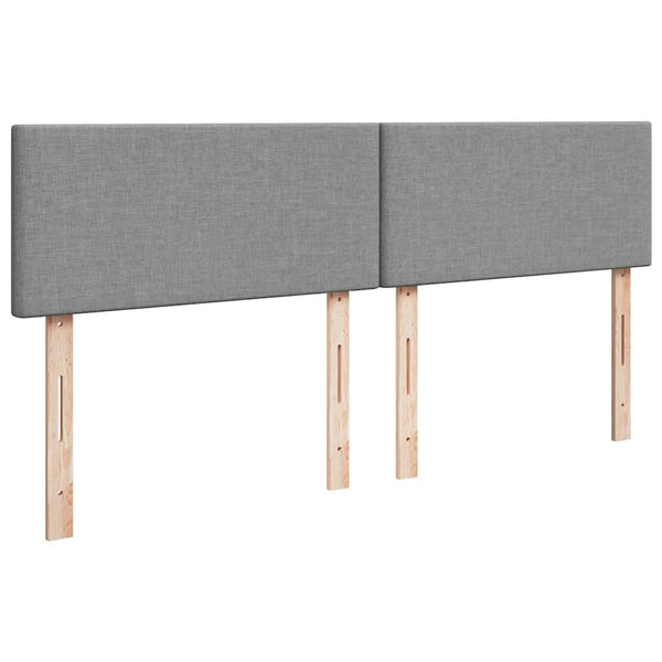 Ottoman Bett mit Matratze & LEDs Hellgrau 160x200 cm