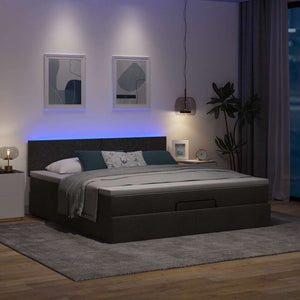 Ottoman Bett mit Matratze & LEDs 160x200 cm