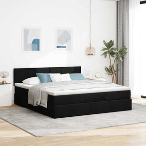 Ottoman Bett mit Matratze & LEDs 160x200 cm