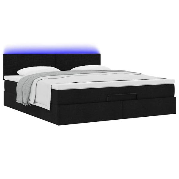 Ottoman Bett mit Matratze & LEDs 160x200 cm