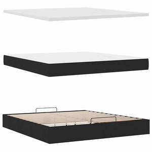 Ottoman Bett mit Matratze & LEDs 160x200 cm