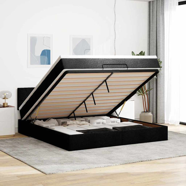 Ottoman Bett mit Matratze & LEDs 160x200 cm